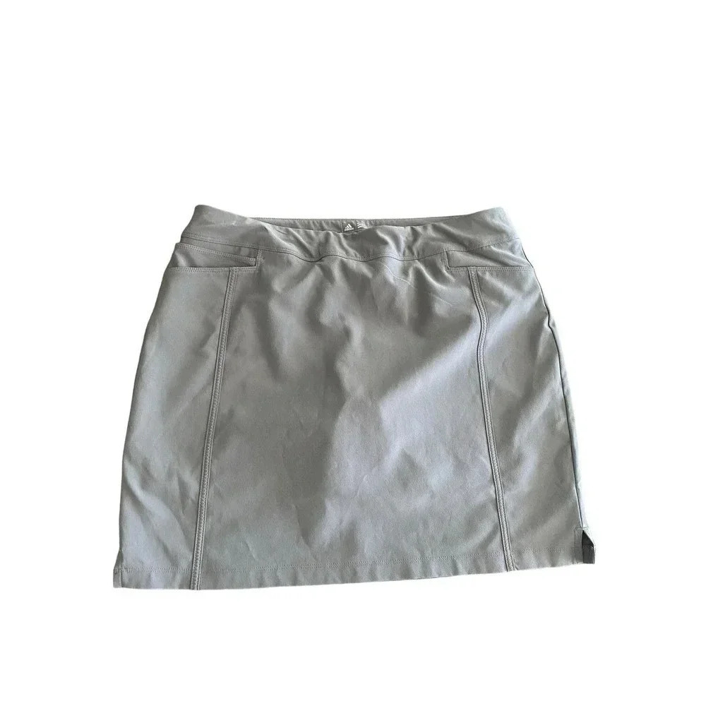 Adidas Golf Women's Ultimate Adistar Gray Pull On Golf Skort Skirt large